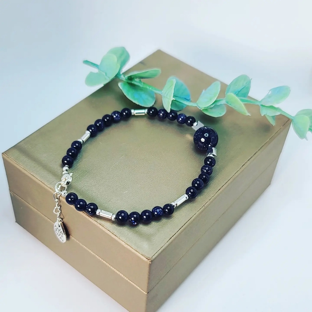 Blue Goldstone bracelet